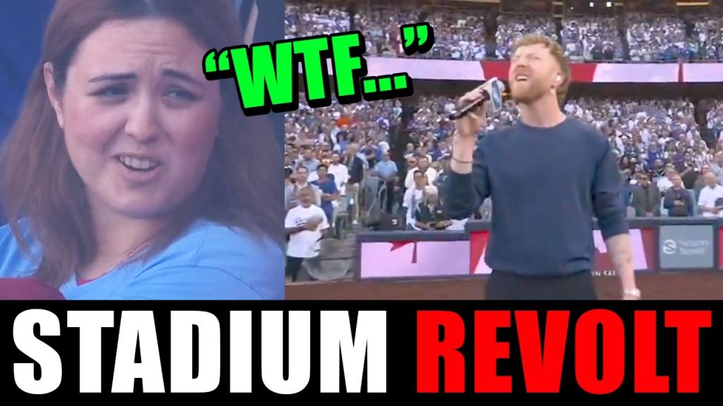 The entire stadium HATED this woke singer lol