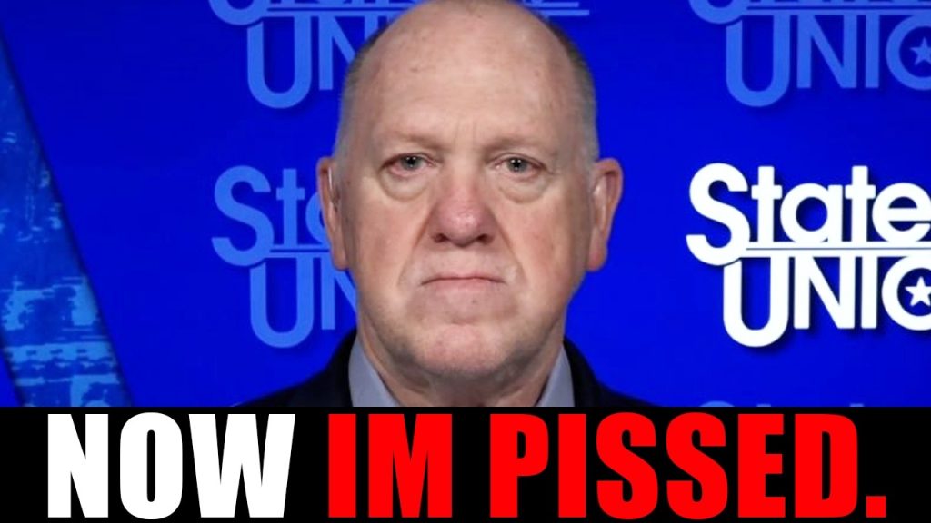 Tom Homan has hit his BREAKING POINT.