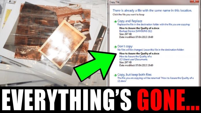 They deleted the files......